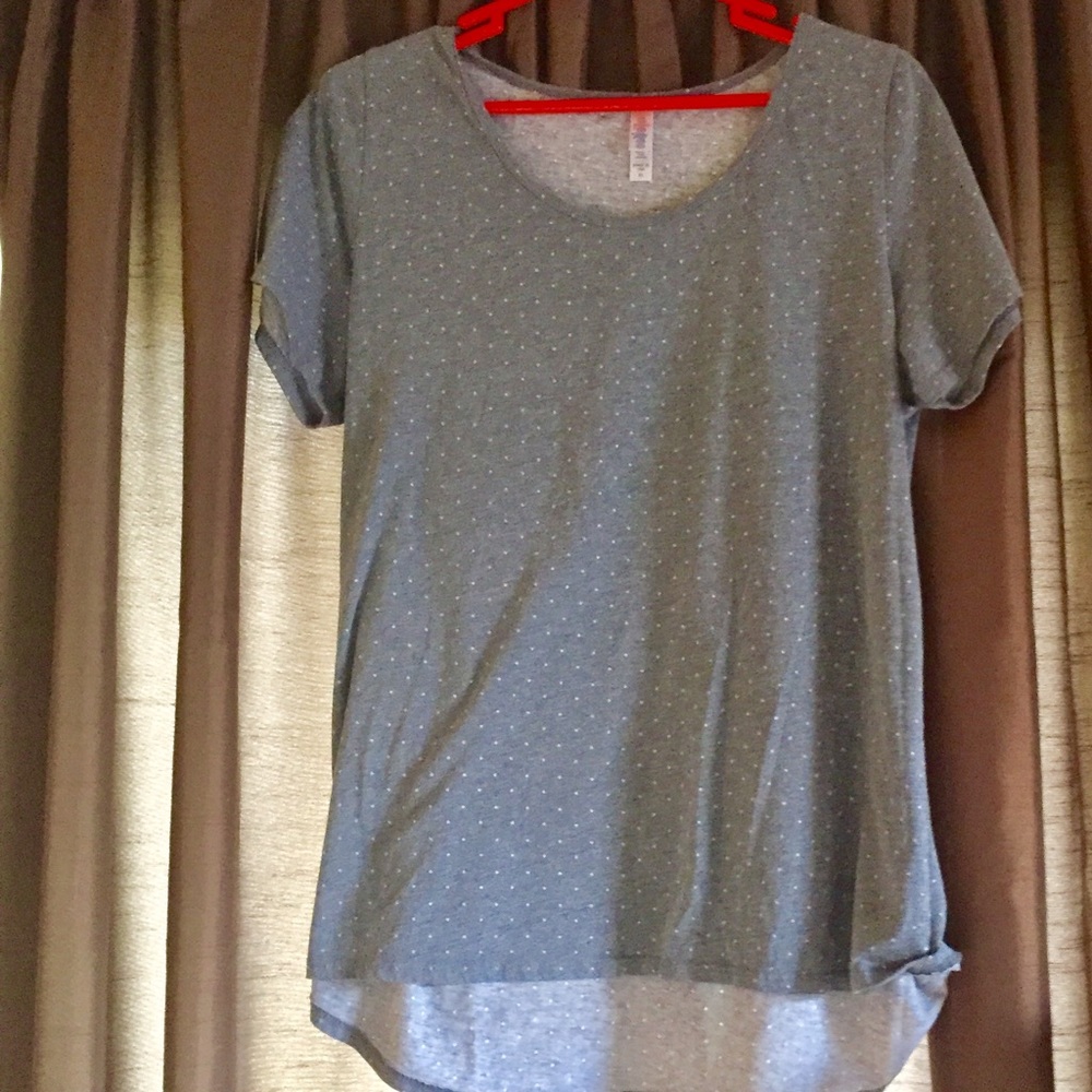 Lu Laroe Classic T XL - Grey polka dot